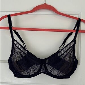 Elegant Lace Simone Perele Underwire Bra - Blue